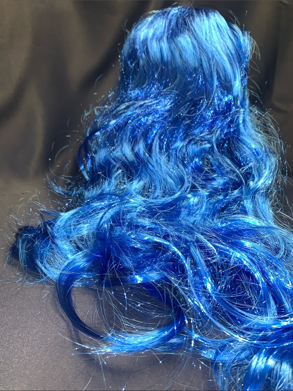 Vibrant Blue Long Wavy Hairpiece - Unbranded